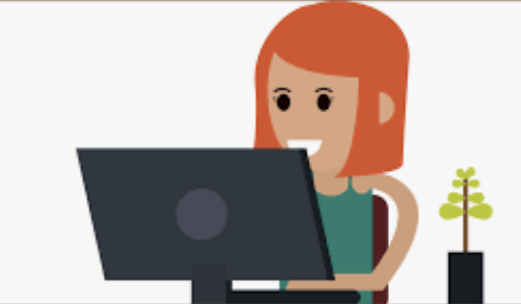 girl on computer